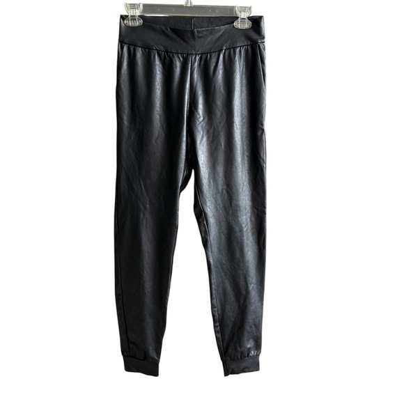 Commando Black Faux Leather Joggers size S - Picture 9 of 13
